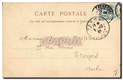 Cherbourg — O Couraçado « Le Hoche » — J. Corial — Verso