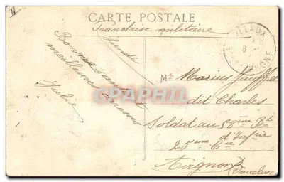 Bilhete postal antigo Folklore Alsace — Verso