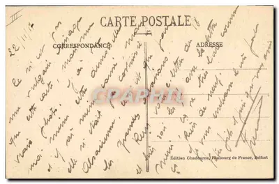Typ Alsaskiej: Marzenie — Wydawnictwo Chadourne, Belfort, nr 558 — Rewers