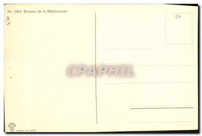 Boote der Mittelmeeres — Serie Nr. 103/4 — gedruckt in der Schweiz — Rückseite