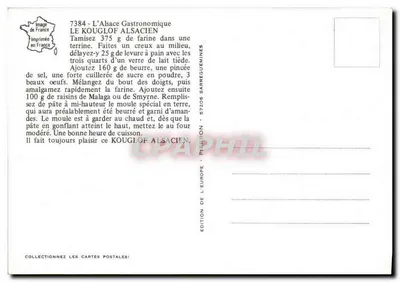 Kouglof alsaciano — receita — Edição da Europa, Pierron — Verso