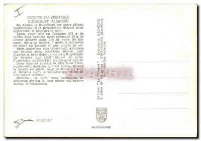 Sposób przygotowania Kugelhopfa — Alzacja — Wydawnictwo La Citroine — Rewers