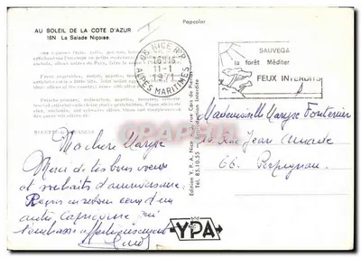 Salata niçoizna — przepis — wydawnictwo Y.P.A. Nice — Rewers