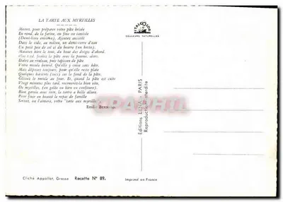 Tarta z mydlakami — receptura — Éditions LYNA, N° 89 — Rewers