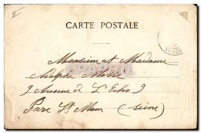 Litanies du Jeune Homme à Marier — scène de jeune homme devant une statue de saint — éditeur P. G. L. A. G. N A N D Y — Verso
