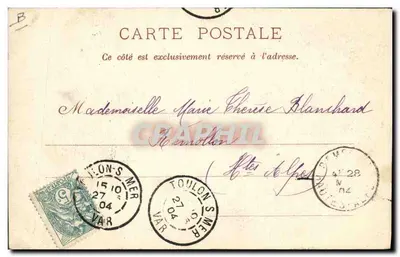 Toulon — Revue de l'Armée Navale — A. Couturier, phot.-éditeur, Toulon, n°448 — Verso