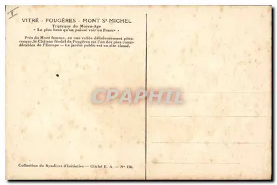 Cemitério de Rennes — Túmulo de Bénigne de Châteaubriand — Editor E. A. N° 156 — Verso