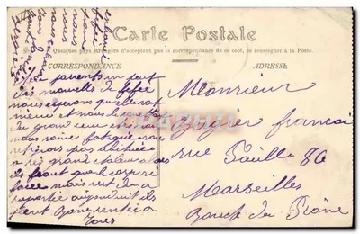 Avignon — Quartel de Chabran, ocupado pelo 58º de Infantaria — Edição N.G. — Verso