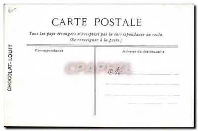 Le Hoche, gecanoneerde amiraalsboot — Franse marine — Uitgegeven voor CHOCOLAT-LOUIT — Achterkant