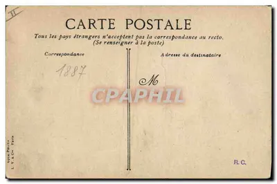 Le Hoche, navio blindado de guarda-costas comandante — Marinha francesa — Editor L.V. & Co. — Verso