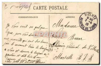 BIZERTE — De "Henri IV" — P. Laurent, fotograaf, uitgever, Bizerte — Achterkant