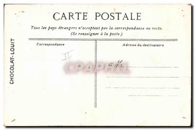 El Henri IV, fragata de guardia costera — Editada para el Chocolate-Louit — Reverso