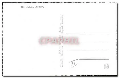 Juliette GRECO — Portret — Studio Hancourt — Rewers
