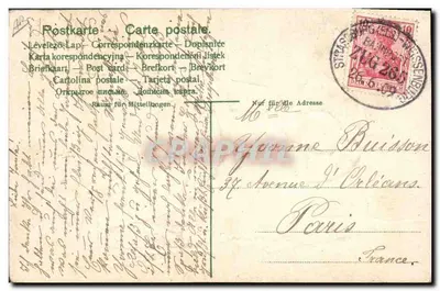 Traje alsaciano — jovem mulher em tracht — editor E. 122 — Verso