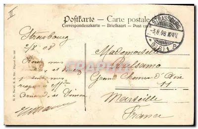 Kostiumy z Alzacji — Elsässer Trachten — H. E. Nachf. K. S. Str. Depozyt nr 186 — Rewers