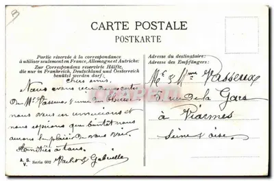 Alsaciana — mulher em traje tradicional — J. Hébert, série V — Verso