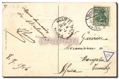 Traje alsaciano — ELSÄSSER TRACHT — editor A 208 — Verso
