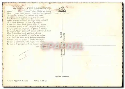 Zupa rybna — przepis — Éditions Dyna, N° 31 — Rewers