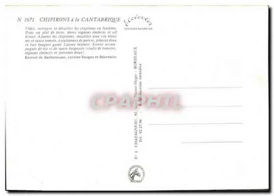 Chipirons à la Cantabrique — Przepis — Élécé, N° 1671 — Rewers