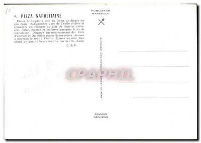 Pizza Neapolitańska — przepis — Publistar Marsylia, nr 4 — Rewers