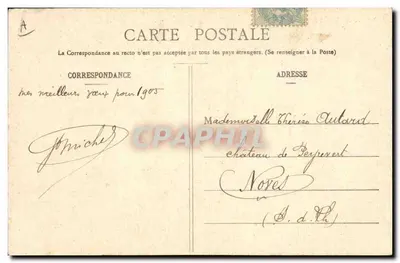 Annonce de l'année 1905 — Mort et Vie — Éditeur A. Bussière, Lyon — Verso
