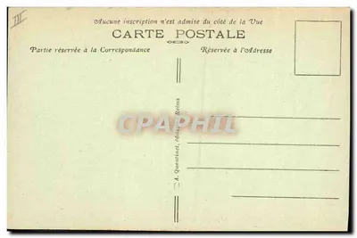 Reims — A Catedral — Gargalos e esculturas nos pináculos — Editor A. Quentin, n°85 — Verso