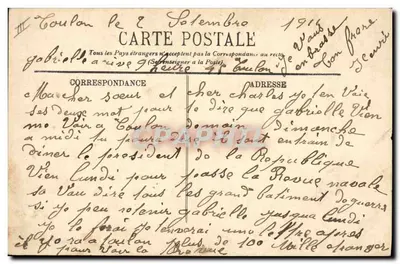 Le Jauréguiberry — Widok morski — LL. n°6 — Rewers