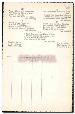 Beeld van Jean de Nivelles — Jaquemart van de 15e eeuw — Uitgave: Multiphoto, Flawinne — Achterkant