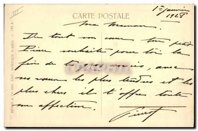Wnętrze z Alzacji — scena życia — Braun & Cie, Dornach-Herbin, n° 519 A — Rewers