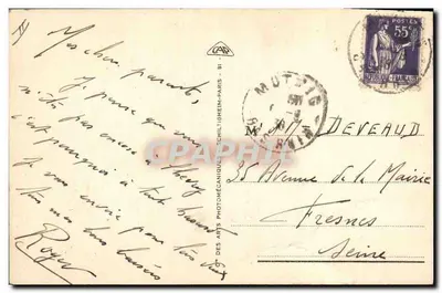 Dzieci w strojach alsaskich — brukowana ulica — wydawca CAP, n°13 — Rewers