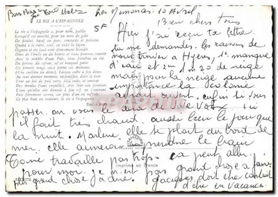 Receita de Arroz à Espanhola — Editora: Edições Lyra, N° 35 — Verso
