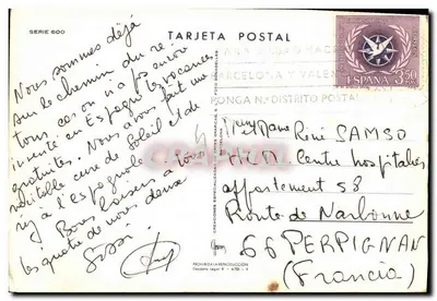 Pescaria e marinha — detalhes de equipamento e peixes — Créations Especializadas de Artes Gráficas, S.A. — Verso