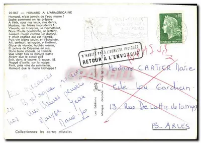 Kreeft à l'Armoricaïne — poëzie — Les Editions Jeant — Achterkant