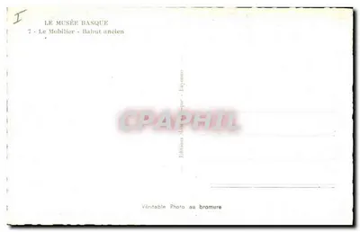 Muzeum Baszków — Meble — Stary szafon — Éditions Alapapique - Bayonne — Rewers