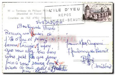 Grab des Philippe Pétain — Marschall von Frankreich — Editions GABY — Rückseite