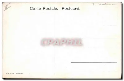 Cani da caccia con un volpe — P. & C. M. Serie 120 — Verso