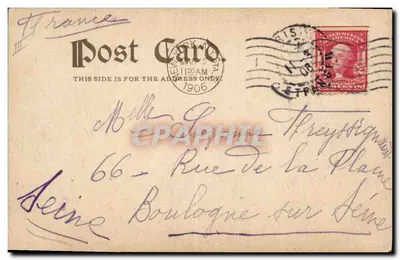Bambino con cappello bianco e cane bulldog — gioco 'nascondino' — Dorothy Dixon, serie 1385, The Ullman Mfg. Co., N.Y. — Verso