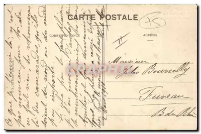 As Inundações de Paris em 1910 — Construção de uma Passerelle pelo Génie — Editor não visível — Verso