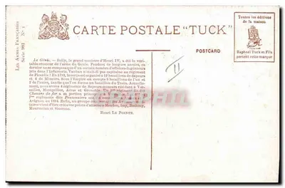 Genie Pontonniers — Les Armes Françaises Série 981 — éditeur Tuck — 裏面