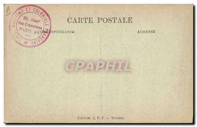 Cruzador da Marinha Francesa JEAN-BART — Ligue Maritime Francesa, 8, Rue de la Boëtie, Paris — Verso