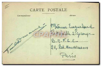 El acorazado 'Jules Ferry' — Marina Francesa — Foto H. Chalais, Brest — Reverso