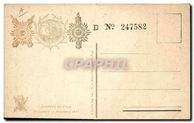 Les Aigles Noirs ! — Pieśń marszowa — Journées du Poliu, 1915 — Rewers