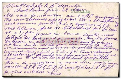 Pięć kobiet w tradycyjnych strojach alsaskich — Elsässerinnen — wydawca nieznany — Rewers