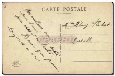 Alsacjanka — kobieta w kapeluszu z dużym węzłem — wydawca Ch. Berberet, Strasbourg — Rewers