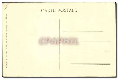 Dziewczynka i chłopiec z Alsacji — stroje tradycyjne, kwiaty — wydawca BRAIN & Cie, nr 503 A — Rewers