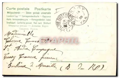 Fiolety w koszyku — Szczęśliwego Dnia — Wydawca nieznany — Rewers