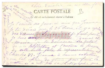 Soldado escrevendo uma carta para sua noiva — Pitou para sua Françoise — Fotógrafo A. Paspard e Cie, Nîmes — Verso