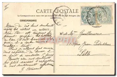 Morte e criança — Ano 1905 — Fototipo A. Benenet & Cie, Nancy — Verso