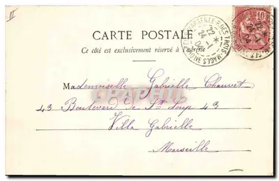 Pastora e Marquês — cena de trovador — A. Bergeret & Cie, Nancy — Verso