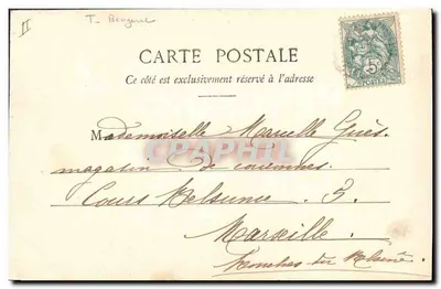 Bambini che offrono fiori — Buon compleanno — Fotografo A. BERNARET & Cie, Marseillan — Verso